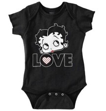 Cute Betty Boop Love Polka Dot Heart Cartoon Baby Girls Infant Romper Newborn