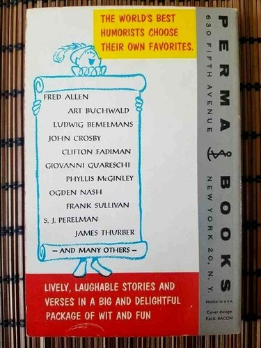 Beautiful Whit Burnett THIS IS MY FUNNIEST Perma Books M3094 1957 1st Like NEW - Imagen 2 de 3