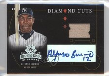 2005 Donruss Diamond Kings Cuts Bats Signatures 5/10 Alfonso Soriano Auto 0c3