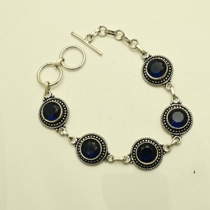 Tanzanite Gemstone Ethnic Handmade Bracelet Jewelry 32 Gms For Unisex  AB 68549