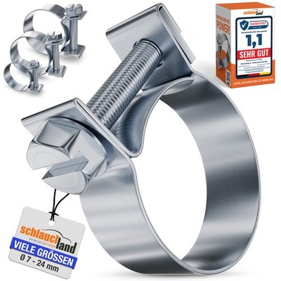 SCHLAUCHSCHELLE MINI W1 verzinkt Schlauchklemme Benzinschlauch Set DIN 3017