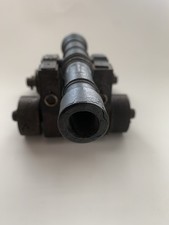Vintage Miniature Cannon Model Cast Metal Barrel on Wooden Carriage Decorative
