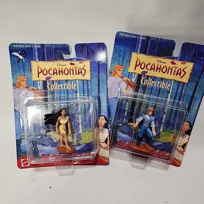 Set Of 2 - Disney s Pocahontas Collectible Figure 3'' Figurine Mattel John Smith