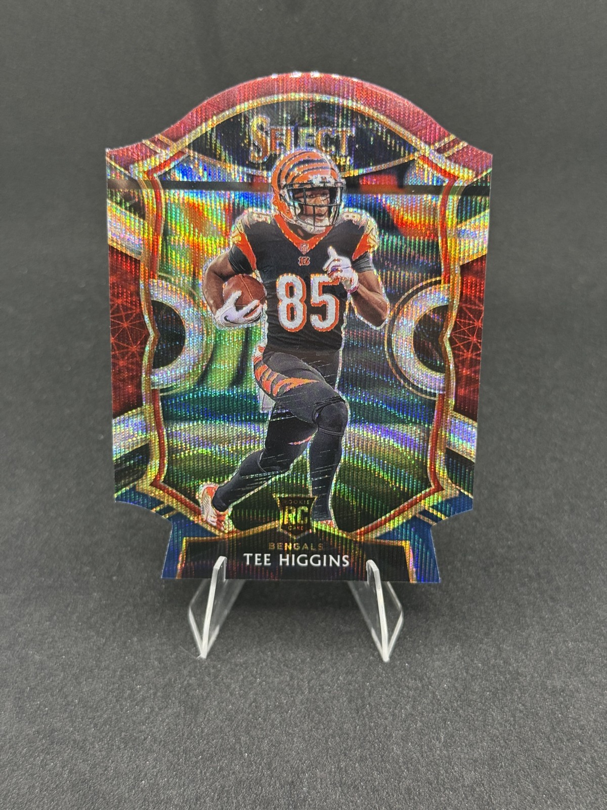 2020 Panini Select - Concourse Tee Higgins #60 Tri-Color Prizm Die-Cut (RC)