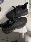 Adidas Cloudfoam Black Sneakers Size 4 A16924 Low Top Lace Euc — photo 2