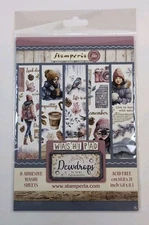 Stamperia A5 Washi Pad 8 Adhesive Washi Sheets - Dewdrops