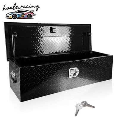Black Truck Bed Tool Box Aluminum Pickup RV Toolbox Waterproof 39''X13''X10''