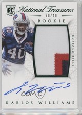 2015 National Treasures RPS Rookie Emerald 30/40 Karlos Williams Patch Auto 1k5
