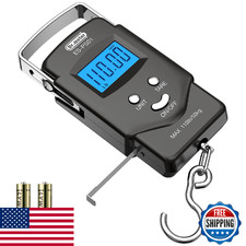 Dr.meter Digital Fish Scale, 110lb/50kg, Backlit LCD, Luggage Weight, Tape