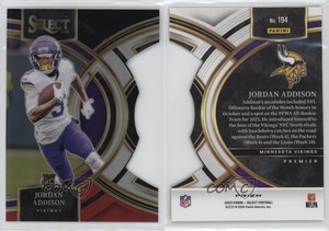 2023 Select Premier Level Black & Red Prizm Die-Cut Jordan Addison Rookie RC