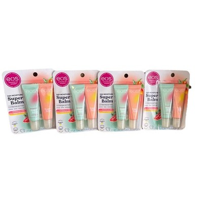 4-PACK eos 24H Moisture Super Balm 0.35 oz. - Watermelon Frosé + Mango Melonade