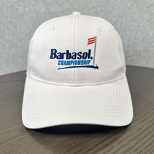 Barbasol Golf Championship Mens Port & Company PGA Cap Hat White Strap Back