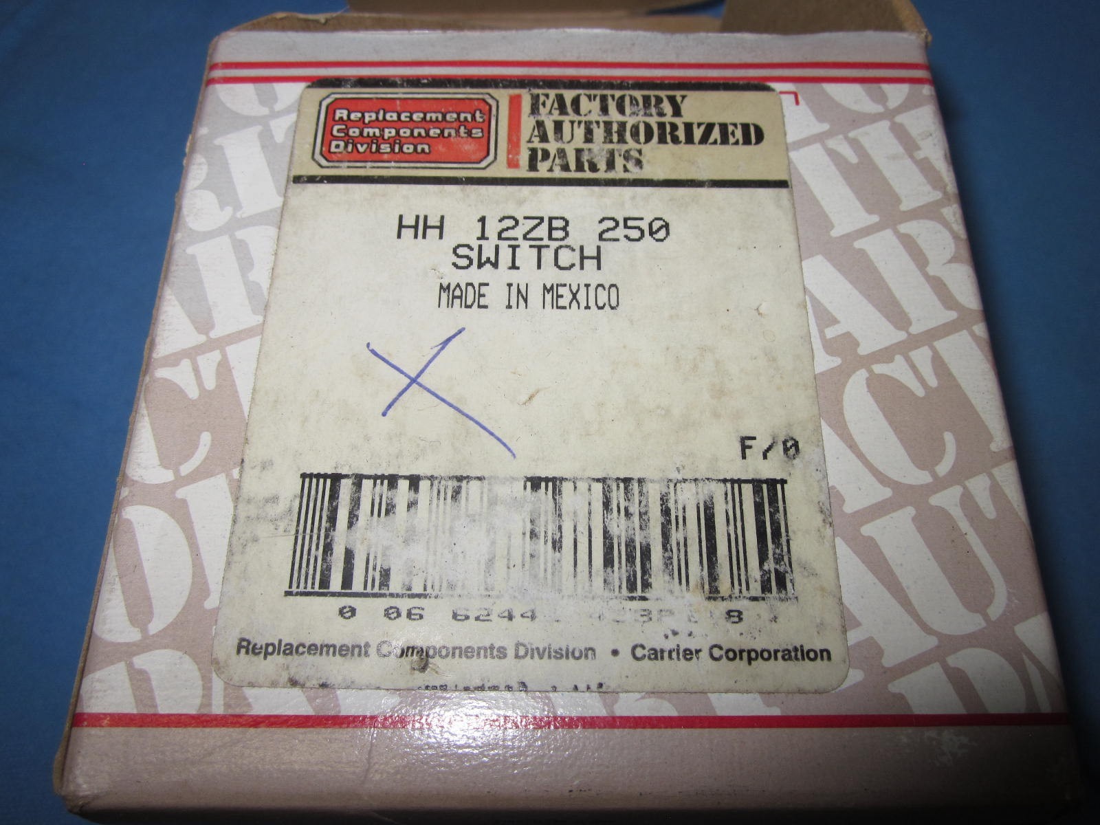 HH12ZB250 automatic-reset furnace high-limit safety switch HH 12ZB 250 Carrier