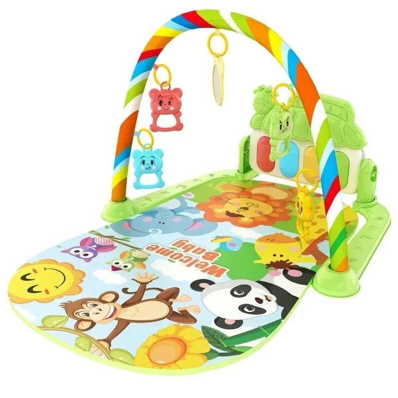 GYM PLAY MAT BABY NEWBORN KID 3 IN1 FITNESS MUSIC LAY FUN PIANO MUSIC KID GIFT