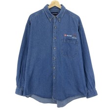 Vintage SWINGSTER long-sleeved button-down denim shirt Men's XL