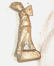 Carved Stone Bird-Egyptian Design-Good Condition-1.75" x .5"
