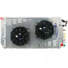 4 Row Aluminum Radiator 1994-2002 Chevy GMC 1500 2500 3500 6.5L V8 Shroud Fan