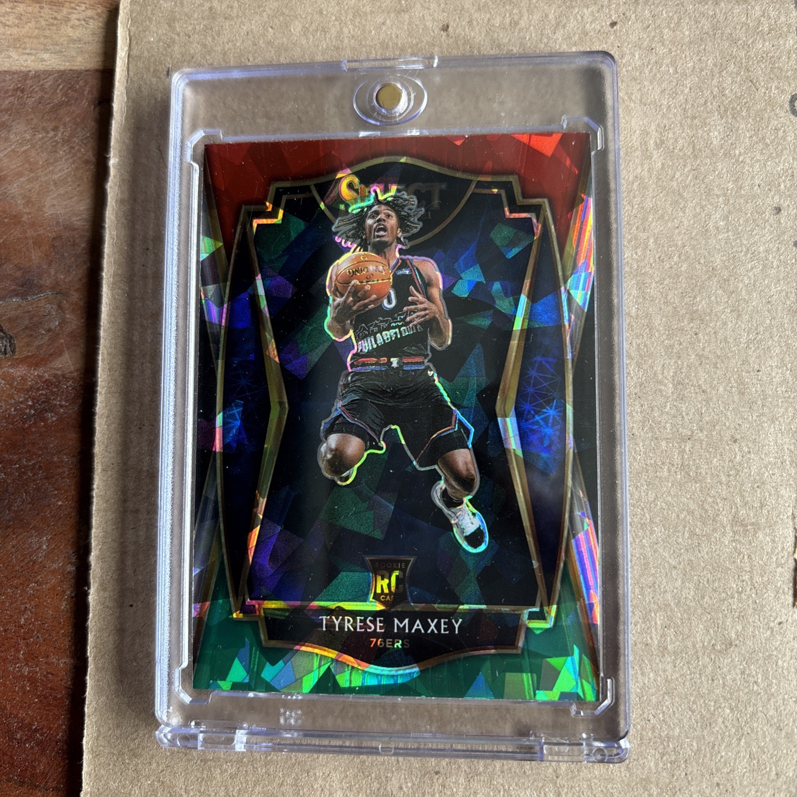 2020-21 Panini Select - Premier Level Tyrese Maxey #174 Tri-Color Prizm (RC)