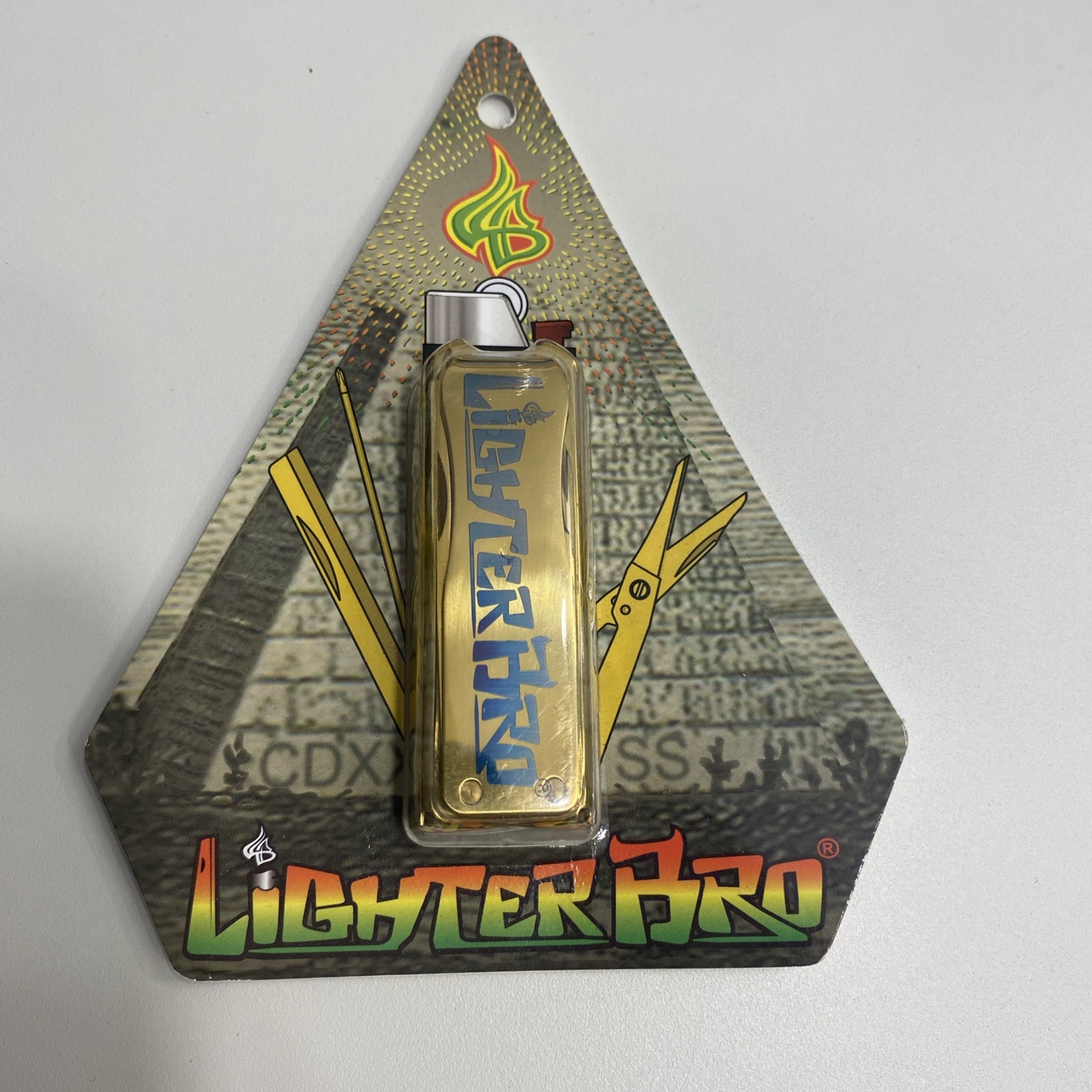 Lighterbro Case With 7 In 1 Multi Tool - Gold - With Lanyard New