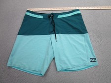 Billabong Shorts Mens 38 Teal Aqua Platinum X Recycler Boardshorts Swim M155BSHS
