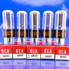 Five Choice RCA 6W4GT Tubes NOS NIB Match Date Strong Damper Diodes TV-7 Results