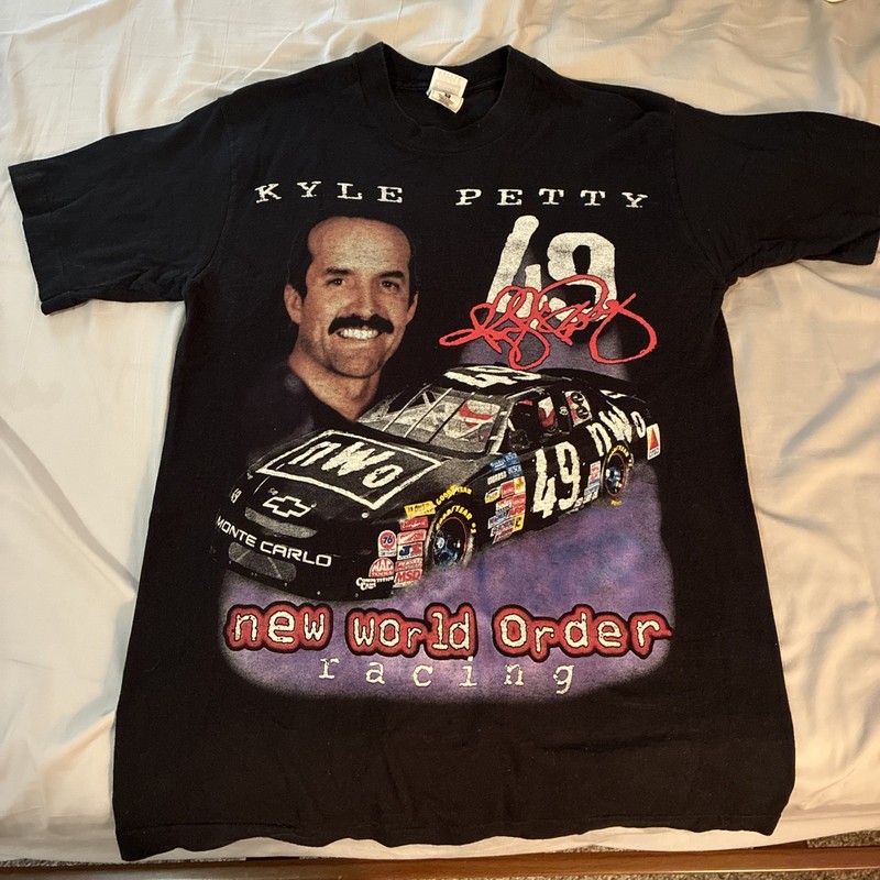 Vtg Kyle Petty Shirt Mens Black M Racing NASCAR NWO  Tee 90s