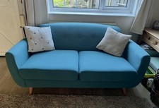 Teal Blue DFS Sofa 2-Seater