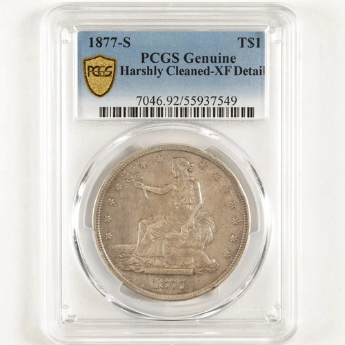 1877-S Silver Trade Dollar $1 PCGS XF Details 31104