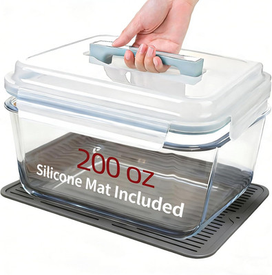 Large Glass Storage Containers with Lids 200Oz/6000Ml - Borosilicate Extra Large
