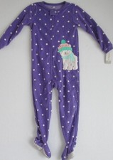 Carter's Puppy Dog Winter 1 Piece Footed Fleece Blanket Sleeper Size 5 T NWT