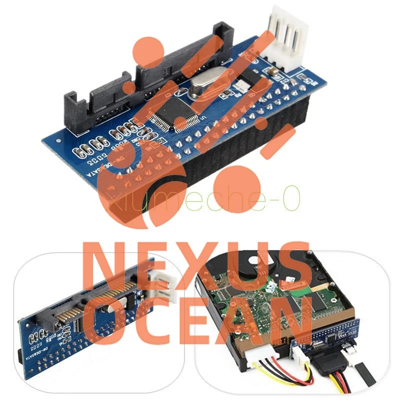 PATA/40-Pin IDE Female to SATA Serial 7+15Pin 22-Pin Male Adapter Card for 3.5" - Image 4 of 4