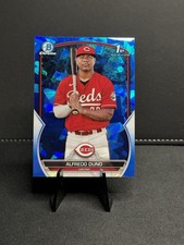 2023 Bowman Chrome Sapphire Alfredo Duno #BCP-238 Reds 1st Bowman