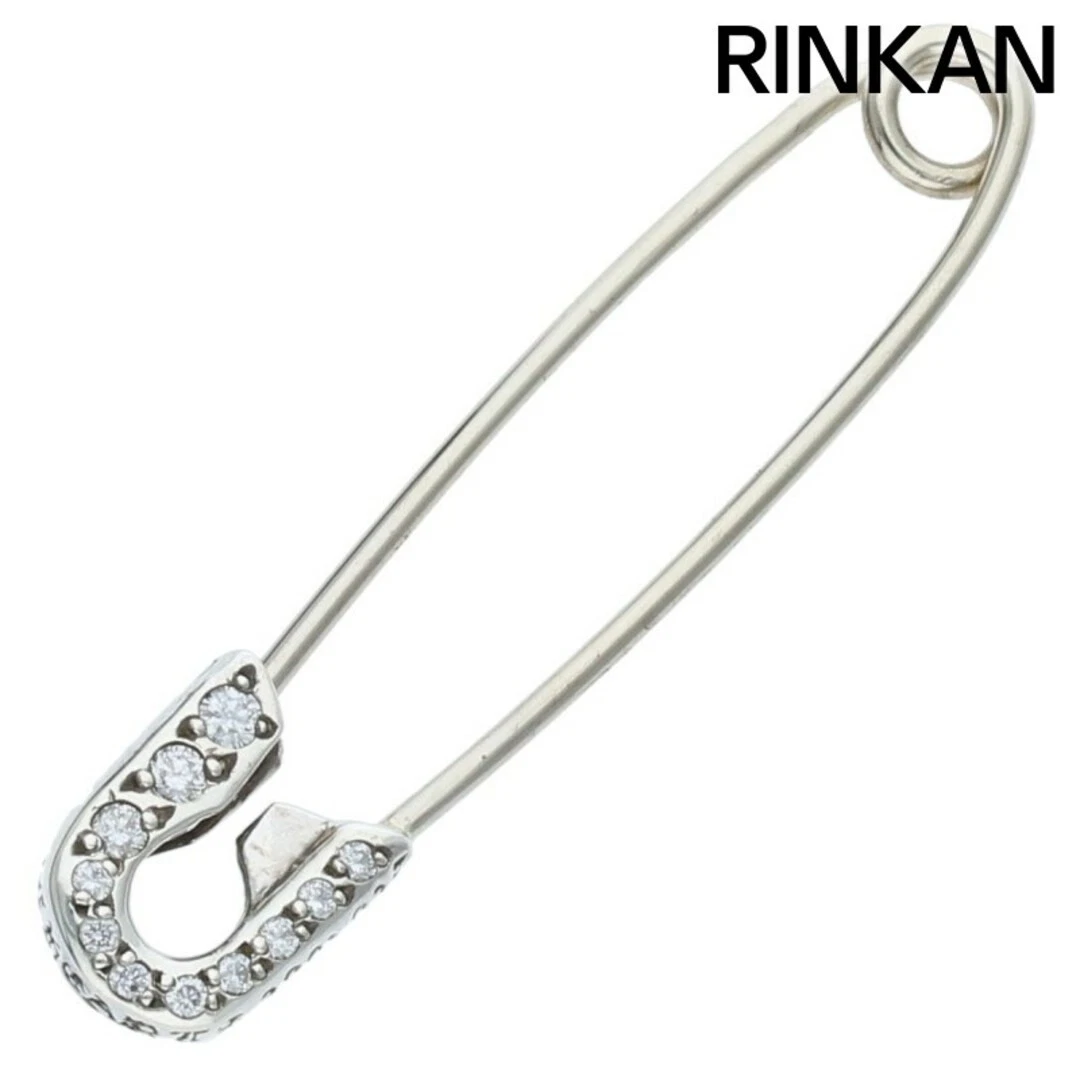 CHROME HEARTS Spilla di sicurezza cuori cromati S P DMND piccola PAVE diamante argento collana top usata 0f