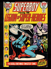 Superboy Starring The Legion of Super-Heroes 198 vs the Fatal Five FN 1973 DC