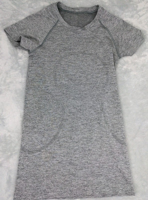 Lululemon Women's Swiftly Tech SS Active Top Gray Start Where You Are, Size 2