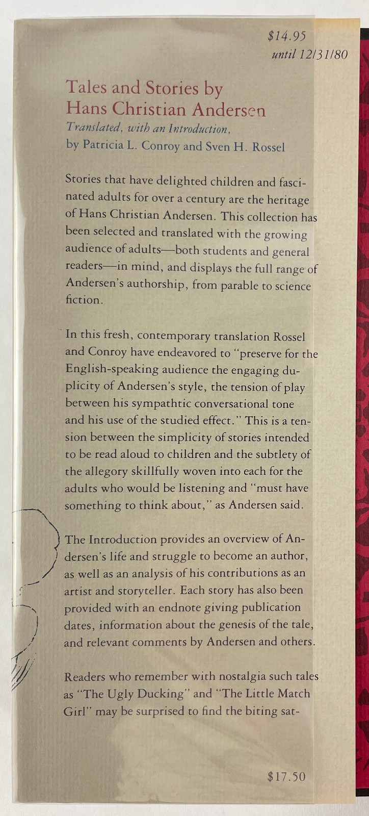 Tales and Stories by Hans Christian Andersen, 1980, Folklore, HCDJ