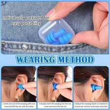 25-1pair Soft Silicone Waterproof Earplugs Noise Cancelling Reusable Ear Plug Fo