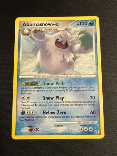 Abomasnow 12/100 Rare Stormfront Pokemon