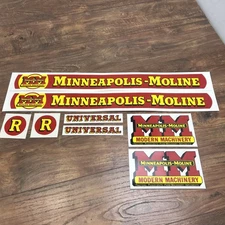 MINNEAPOLIS MOLINE MODEL R TRACTOR DECAL STICKER SET  - NEW - FREE SHIPPING