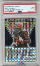 2020 Panini Black Finite Prizm Hype #2 Nick Chubb Cleveland Browns 1/1 PSA 9