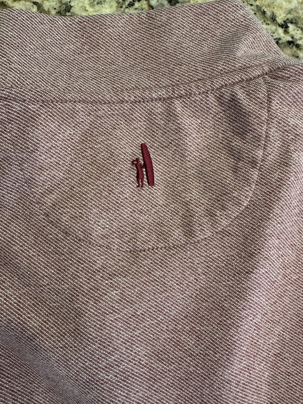 Johnnie-O Men's L Solid Red 1/4 Zip Mock Neck Long Sleeve Logo Sweatshirt
