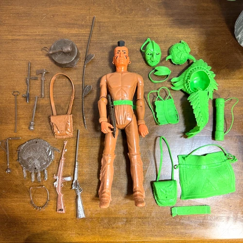 Vintage Marx Johnny West Fighting Eagle Action Figure with Accessories Lot