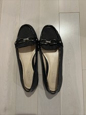 Coach Perri Signature Logo Pattern Women Loafers Black Size 6 B