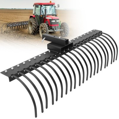 60 in Landscape Rake,3 Point Attach Rock Rake Fit for 2 in Receiver with 360 ...