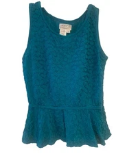 Max Studio Fit & Flair Sleeveless Top All Over Raised Design Women’s Size XS