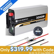 ECO-WORTHY 3000W Pure Sine Wave Inverter 24V to 120V Converter For Home off-Grid