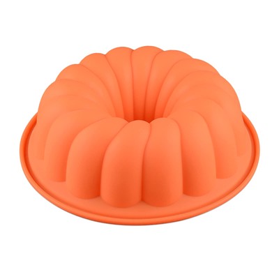 9.5'' Leak-proof Nonstick Silicone Cake Mold Bundt Cake Pan Baking Mold for Ch...