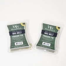 Woodwick Candle Scented Wax Melt Cubes: FRASIER FIR 3 oz Lot of 2