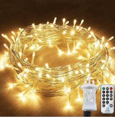 Lezonic Lichterkette Netzbetrieben 120 LED 12M/40Ft Lichterkette Warmweiß