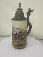 Vintage Antique lithophane Beer Stein